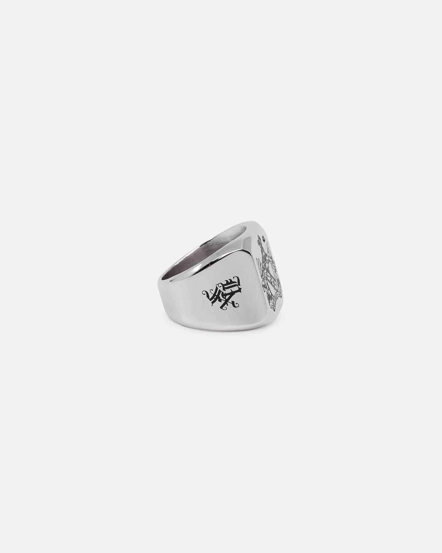 NXS Crest Ring White Gold/Black