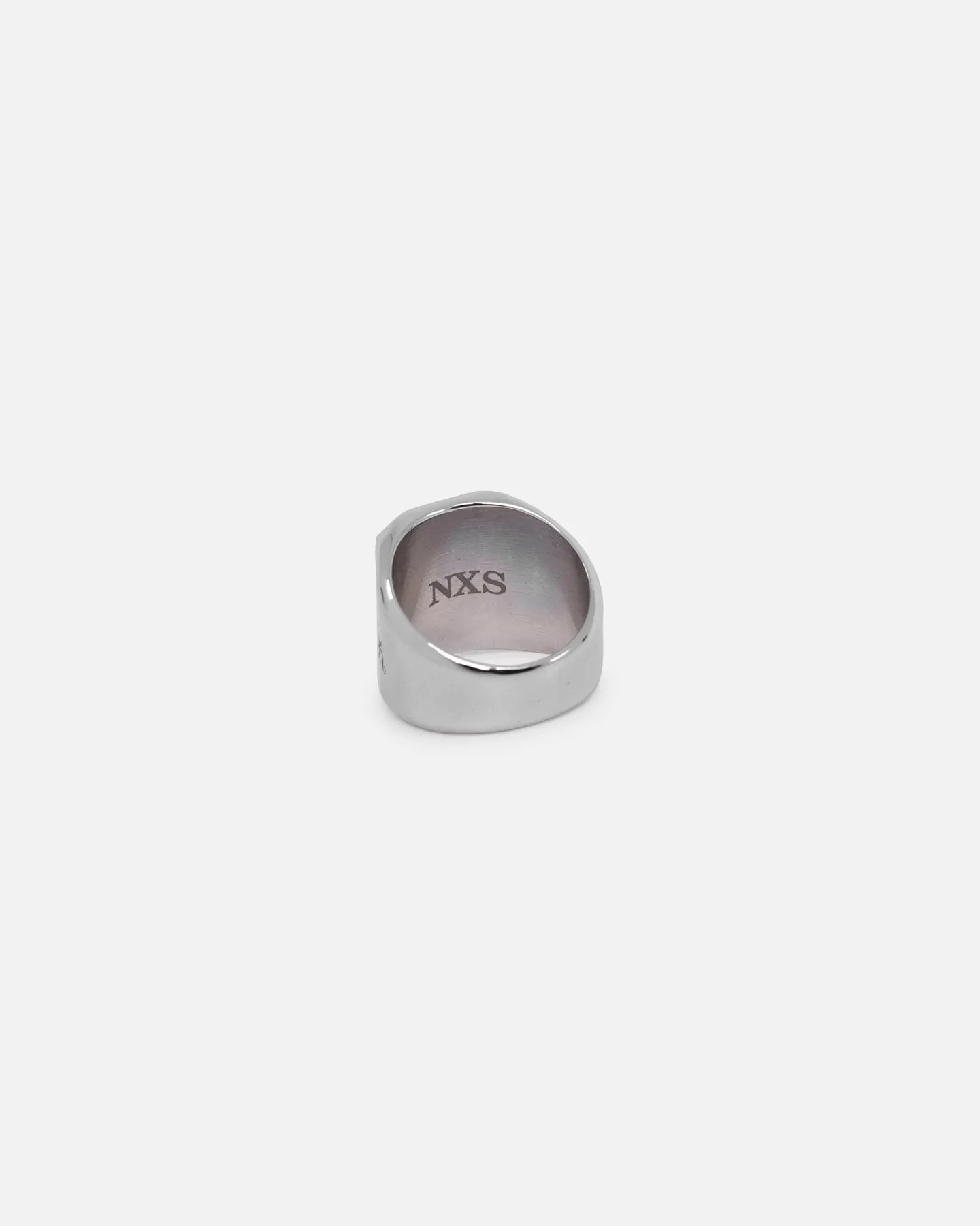 NXS Crest Ring White Gold/Black