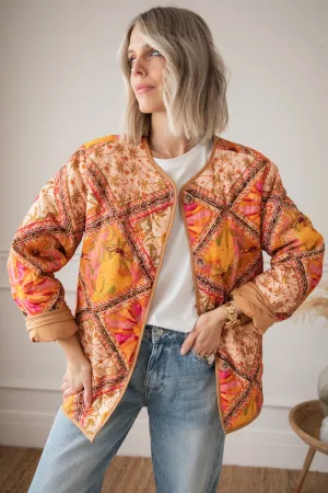 Palm Paradise Camel/Pink - Jacket