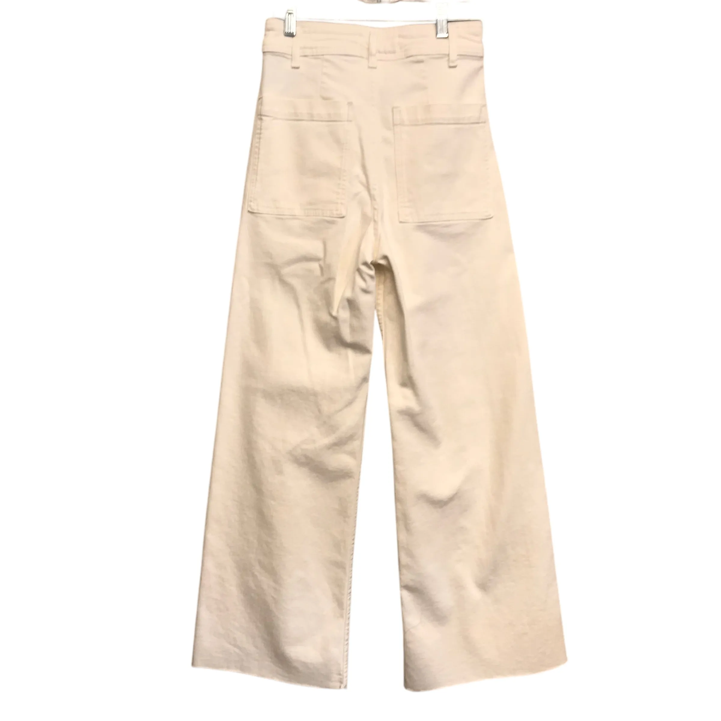 Pants Wide Leg By Zara In Cream, Size:4