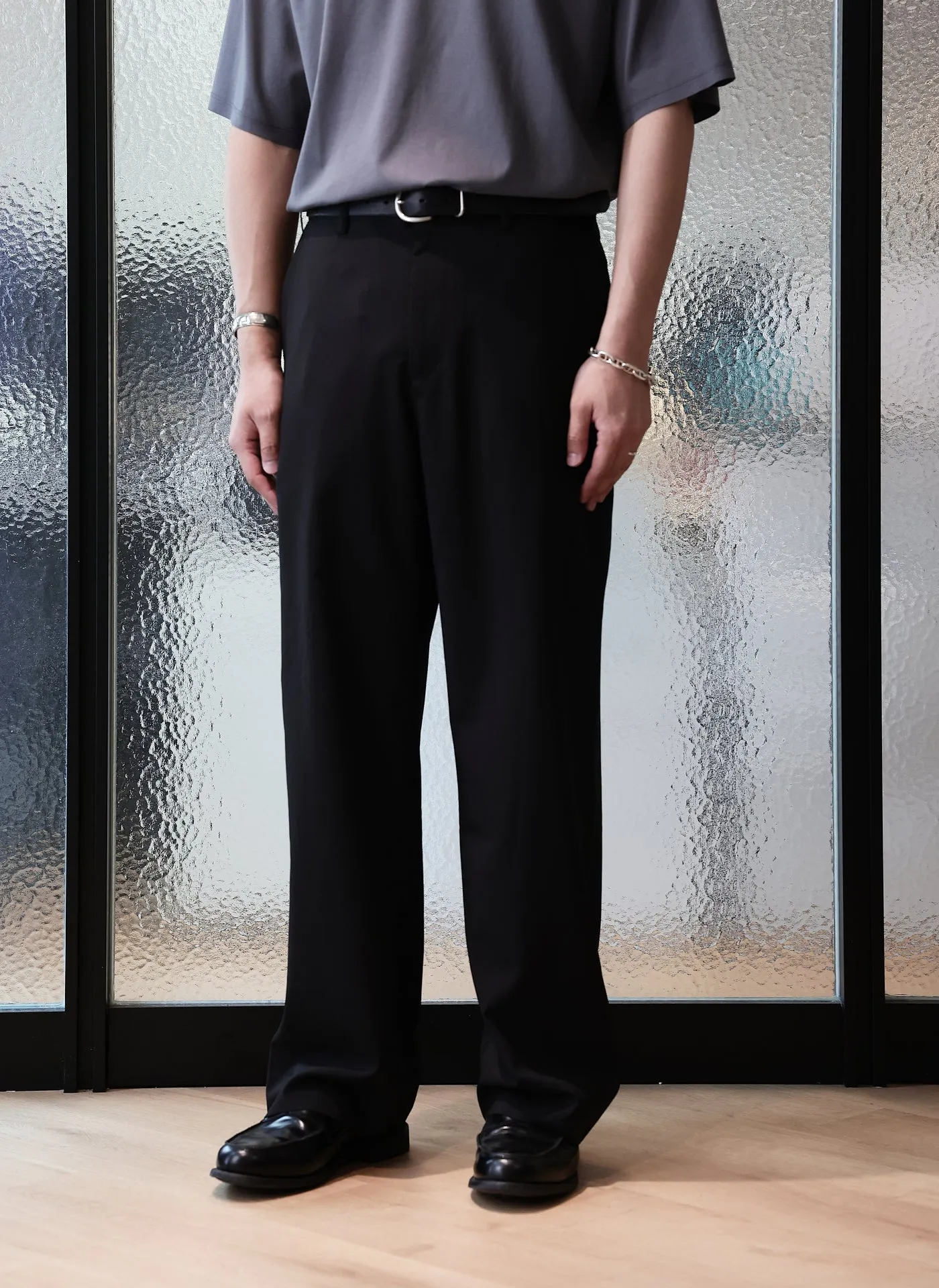 Polyester Wide Straight Pants