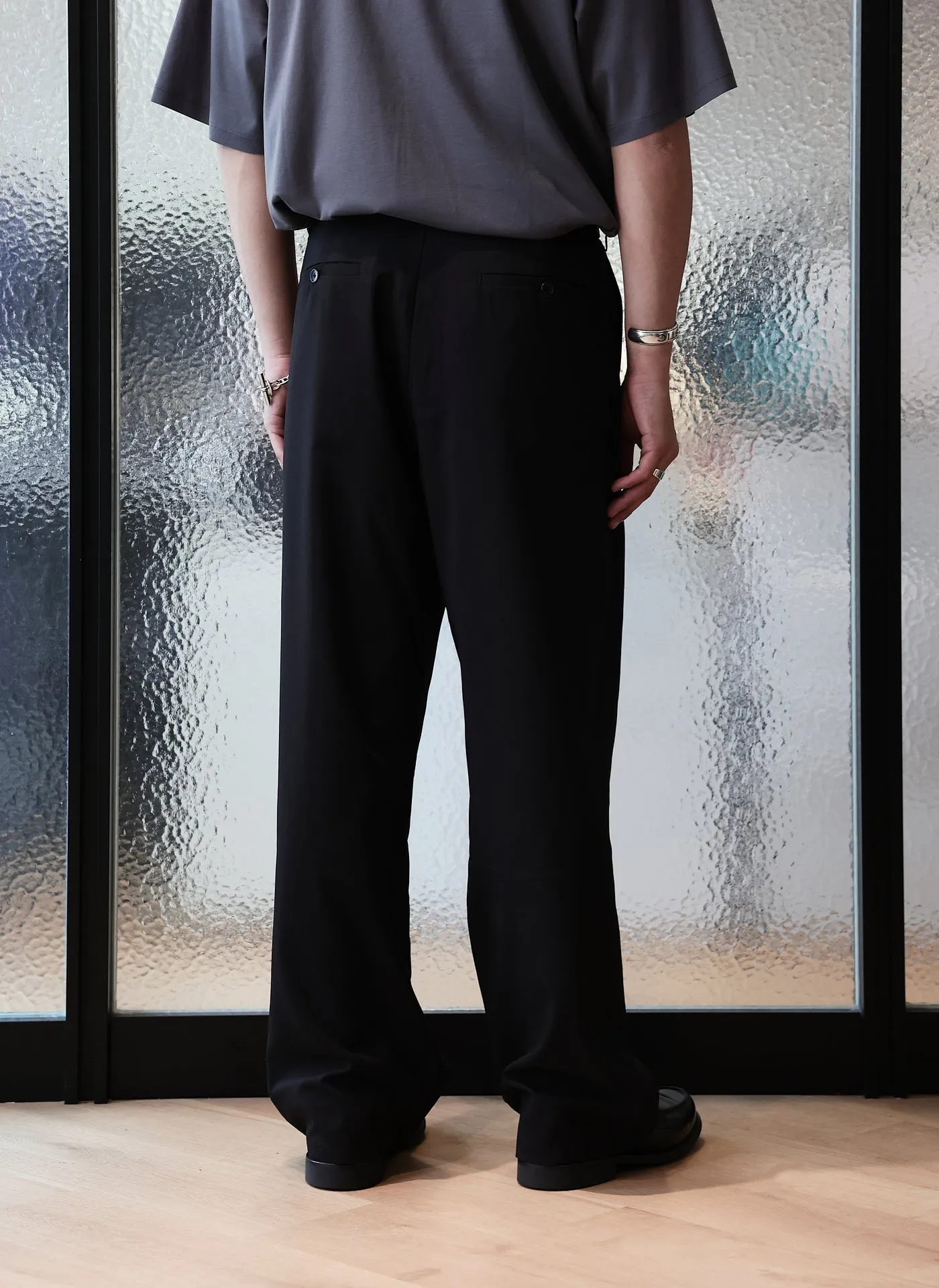 Polyester Wide Straight Pants