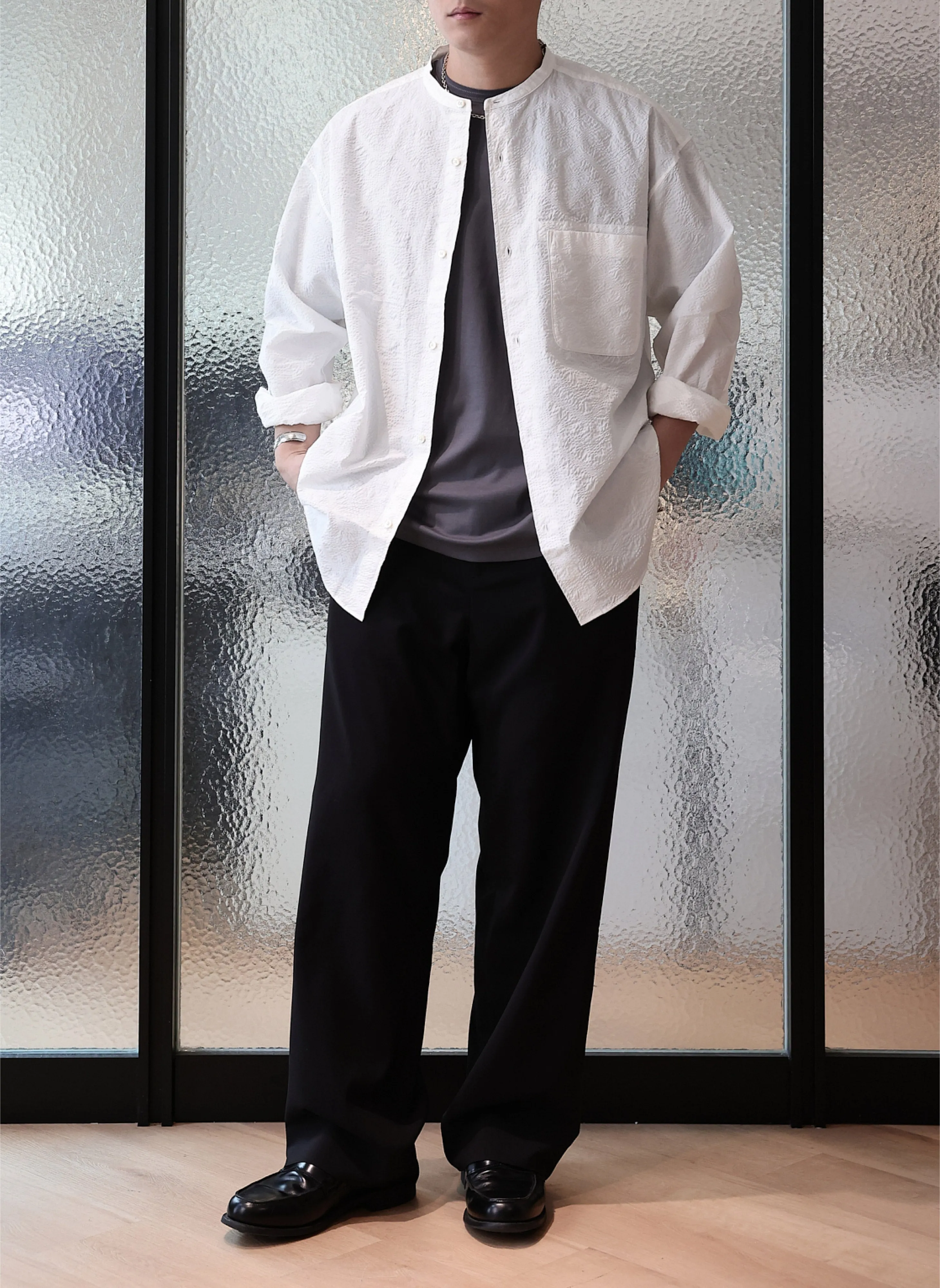 Polyester Wide Straight Pants