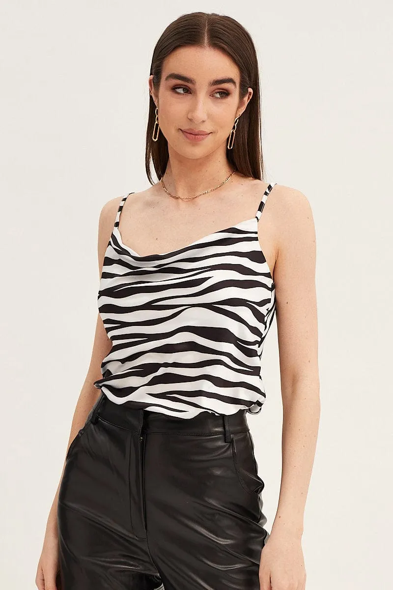 Print Cami Top Sleeveless