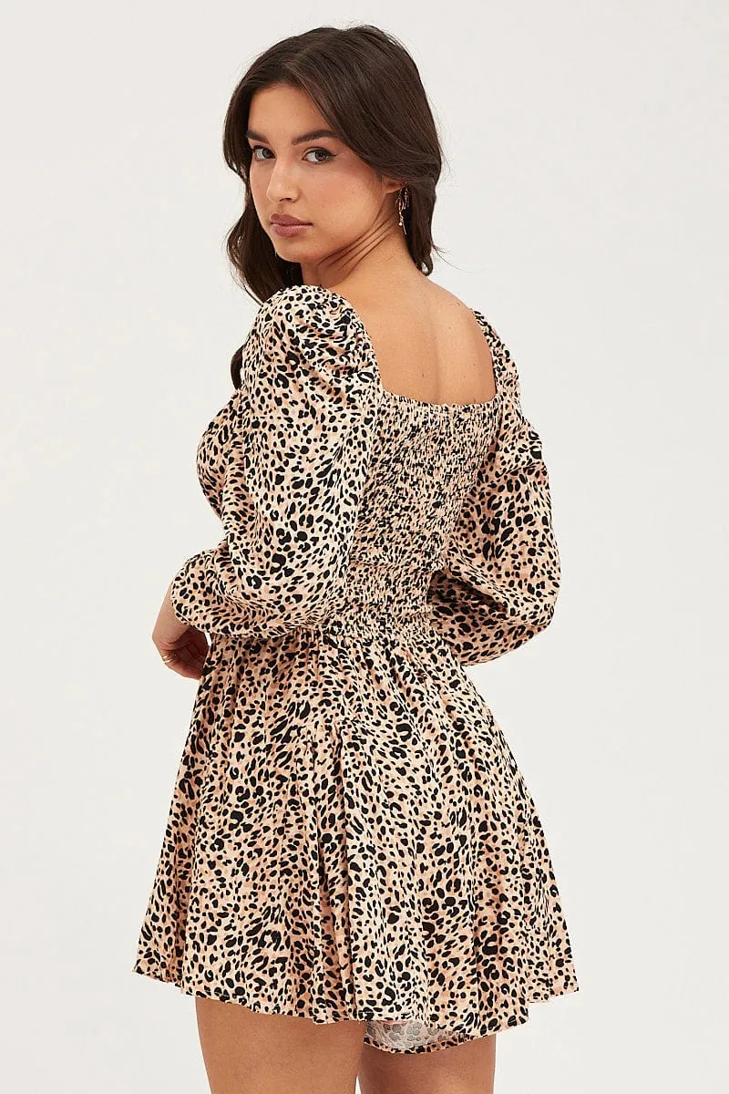 Print Playsuit Long Sleeve