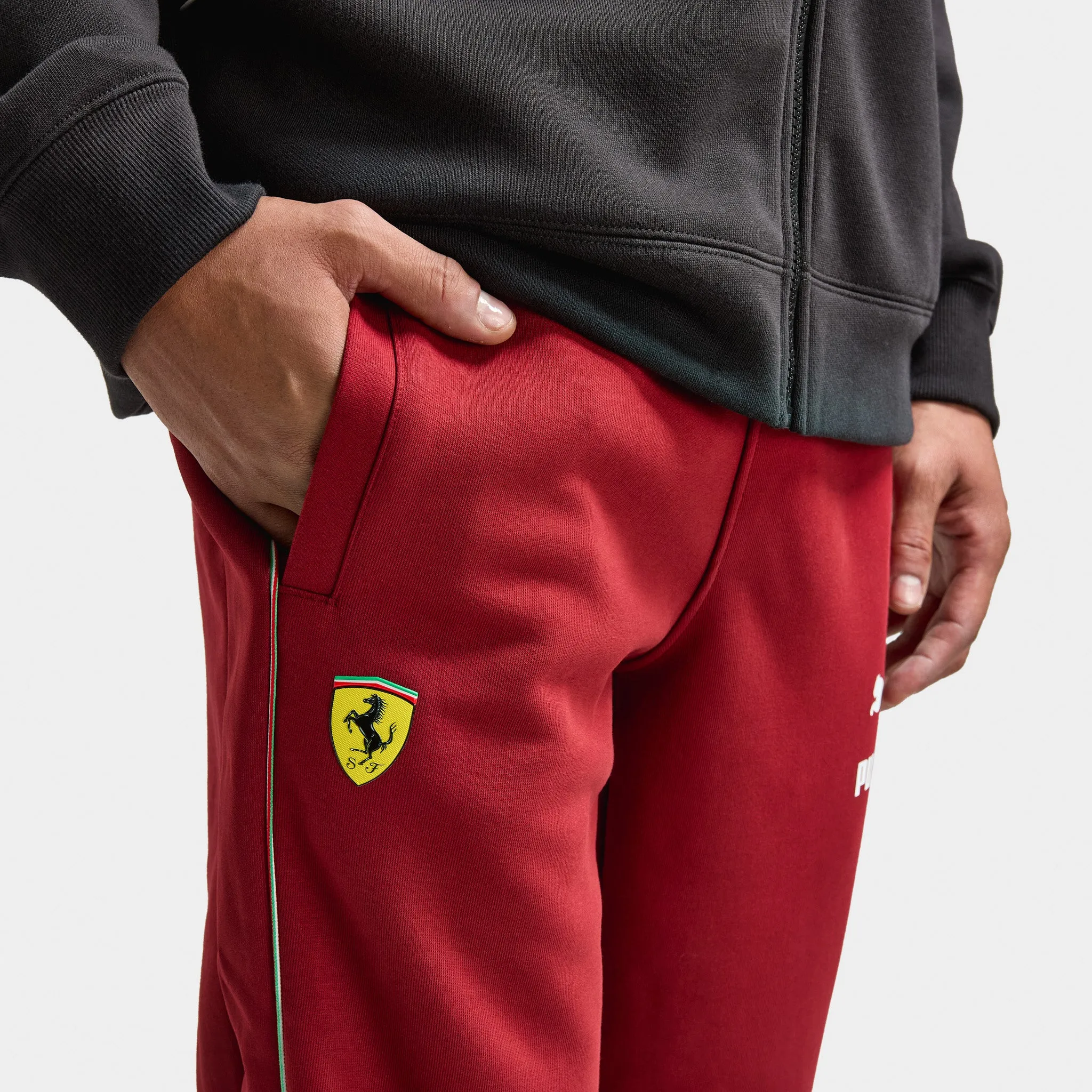Puma Ferrari Race Iconic T7 Track Pants Intense Red / Speed Yellow
