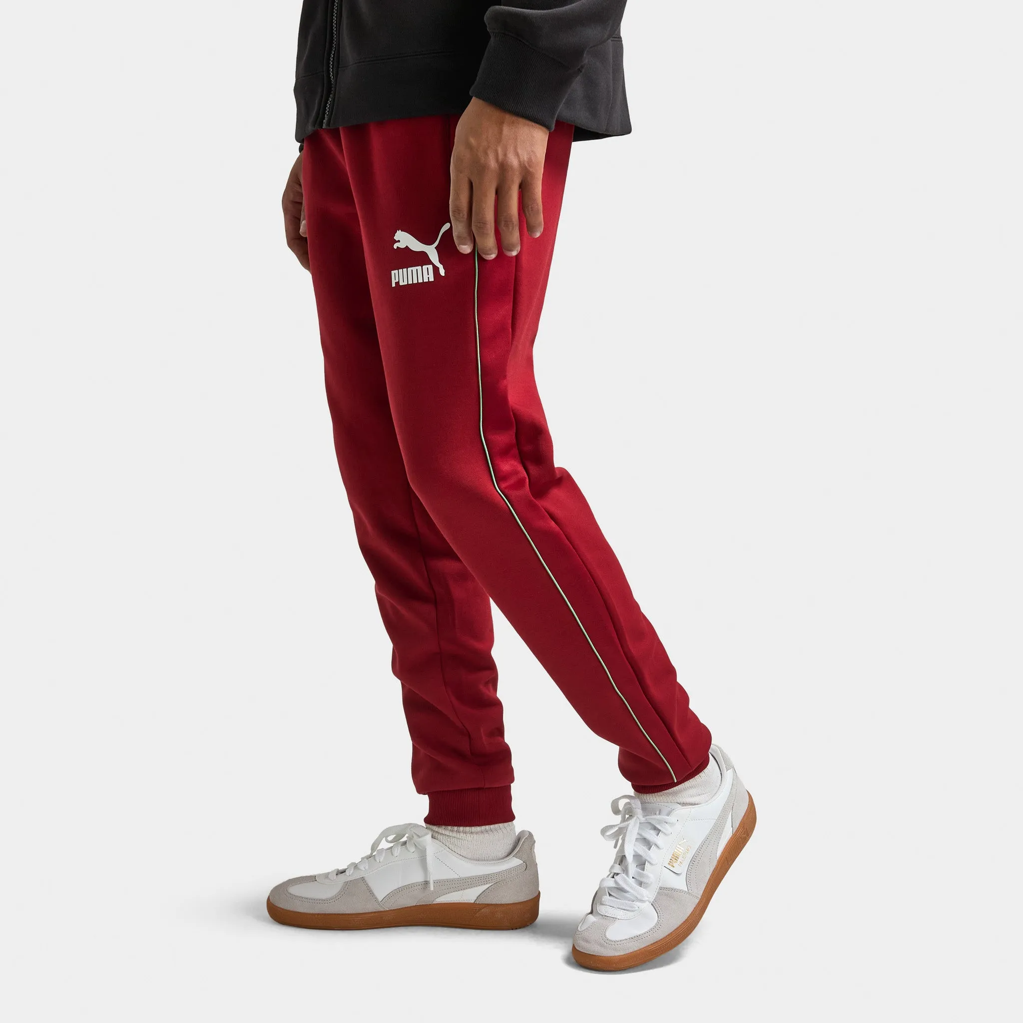 Puma Ferrari Race Iconic T7 Track Pants Intense Red / Speed Yellow