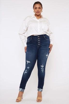 Sabrinah High Rise Super Skinny Jeans (Plus Size)