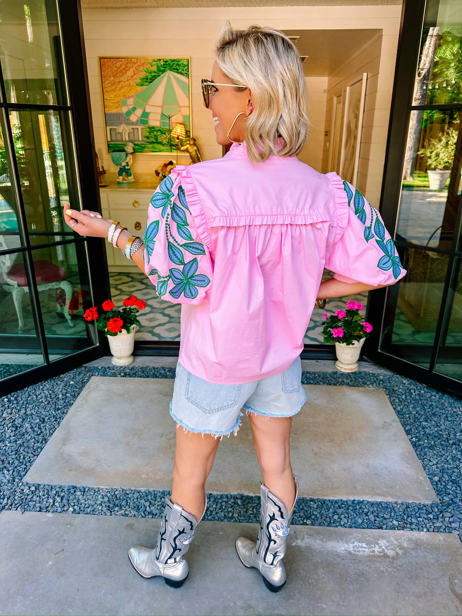 SADIE RELAXED RAW HEM DENIM SHORTS - LIGHT
