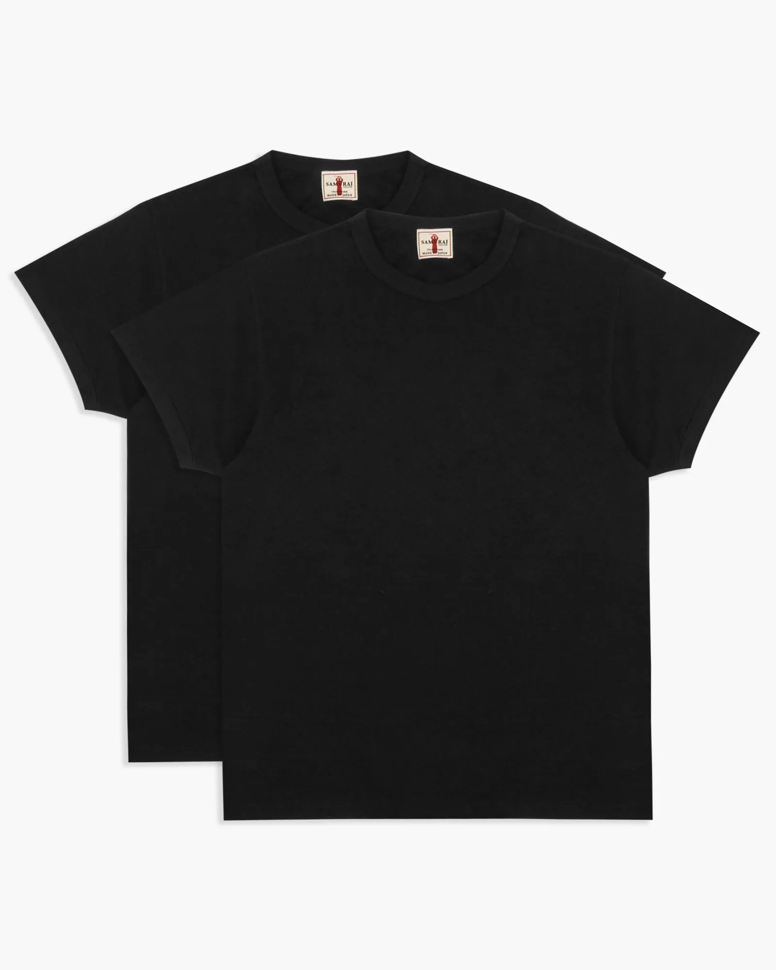 Samurai Jeans SJ2PST-CREW 2-Pack Loopwheel Tees - Black