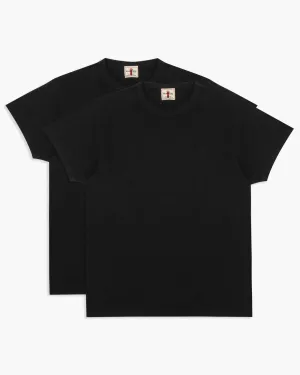 Samurai Jeans SJ2PST-CREW 2-Pack Loopwheel Tees - Black