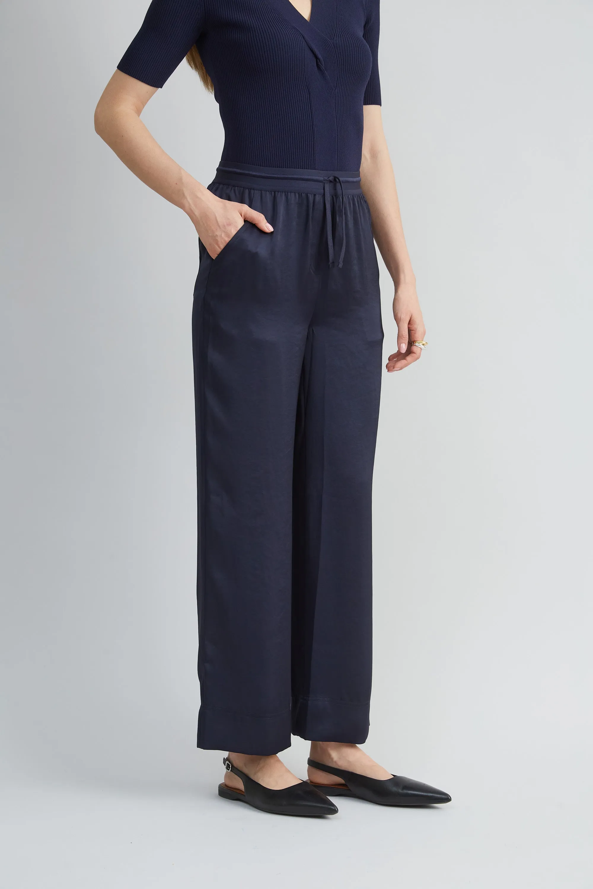 Satin Wide Leg Pant