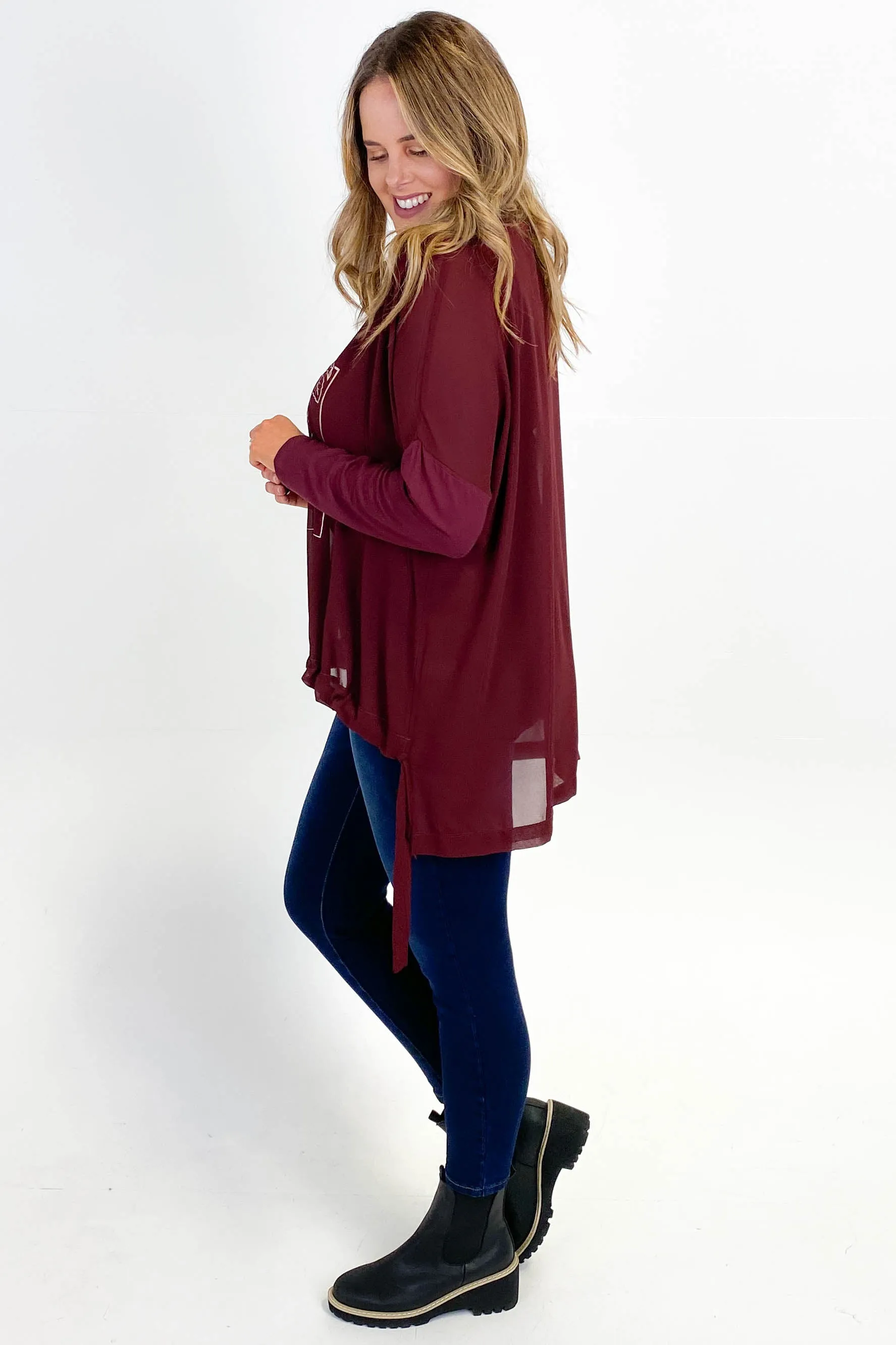 Shine On Label Roxanne Print Front Top Wine