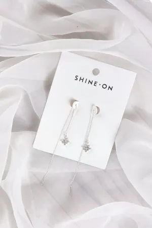 Shine On Label Star Thread Earring Silver