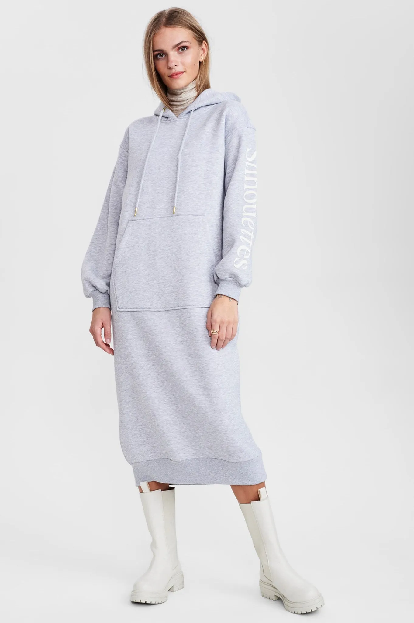 SISAGA DRESS - Light grey mel
