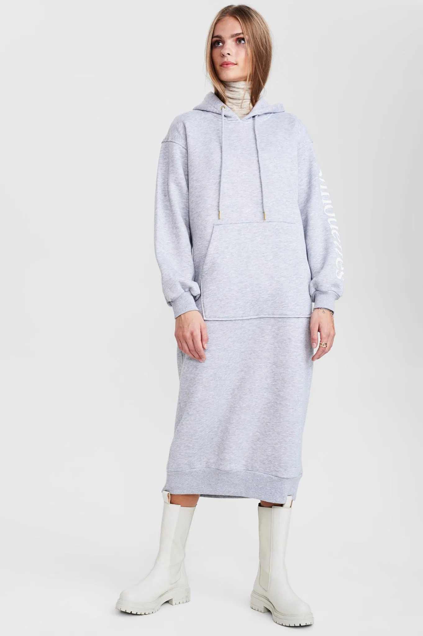 SISAGA DRESS - Light grey mel