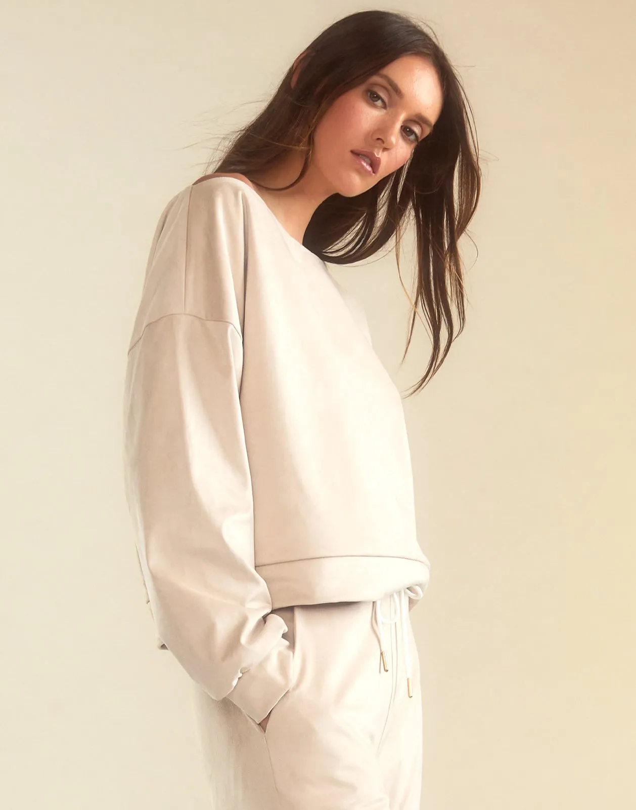 Sleek Ultrasuede Pullover