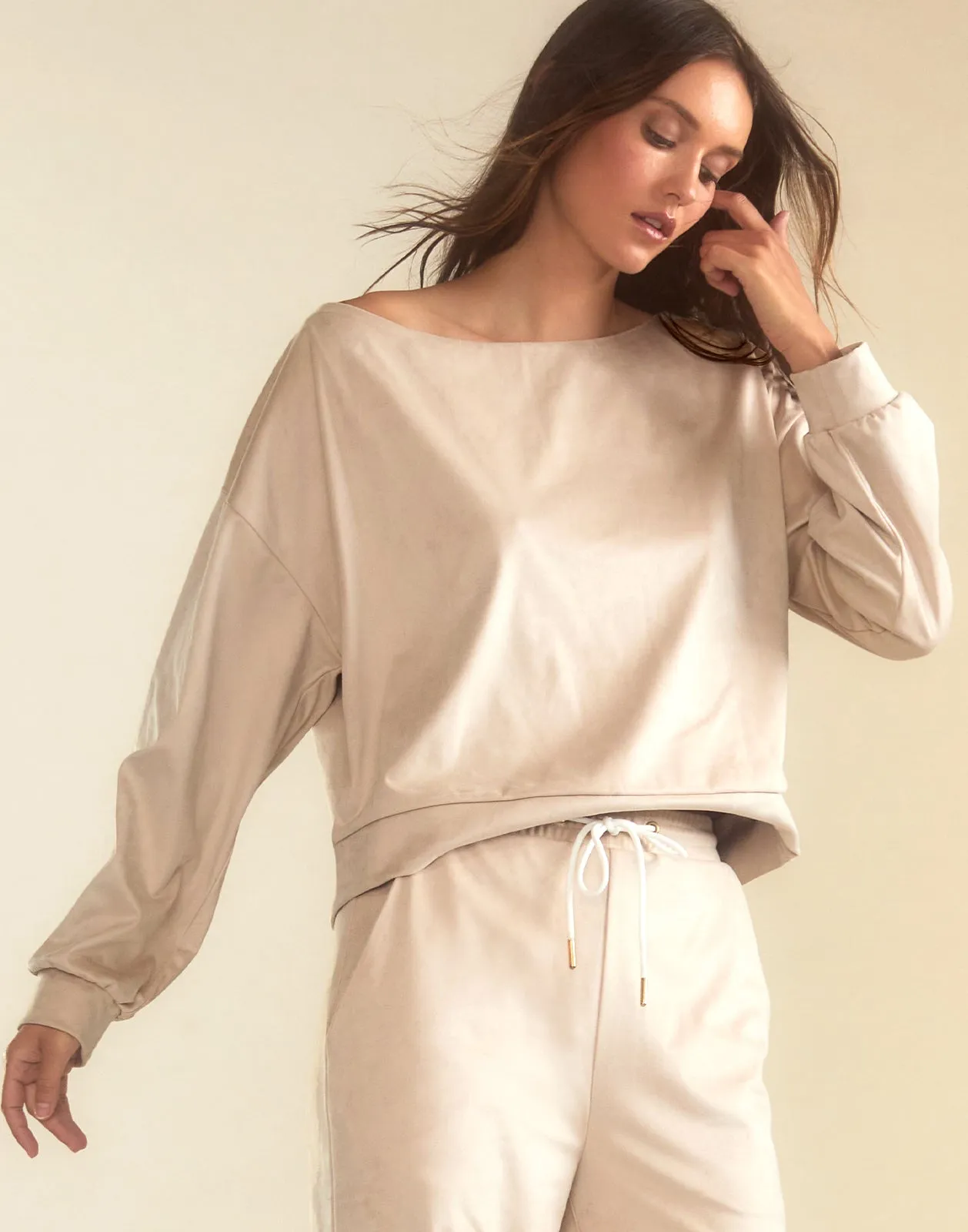 Sleek Ultrasuede Pullover