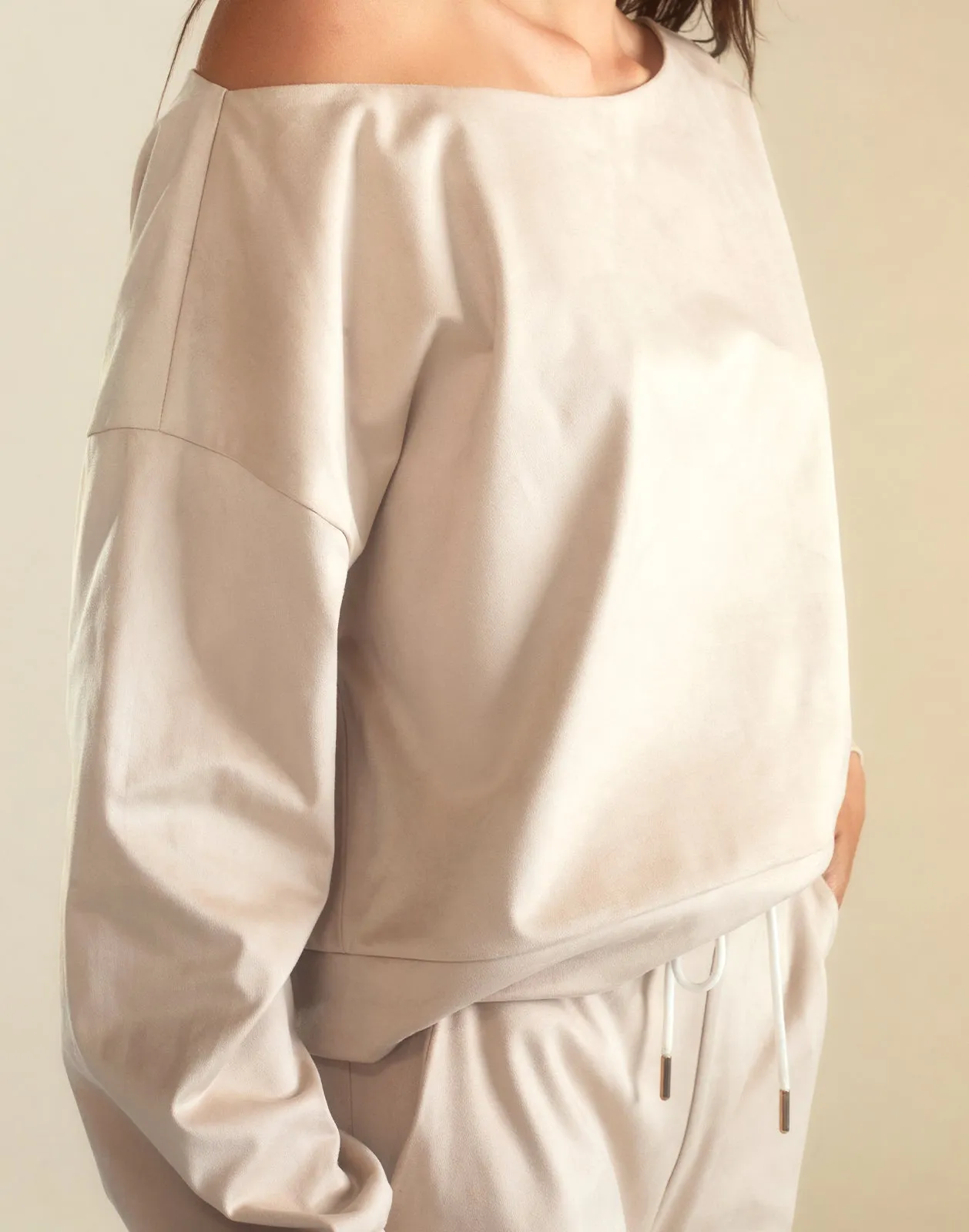 Sleek Ultrasuede Pullover