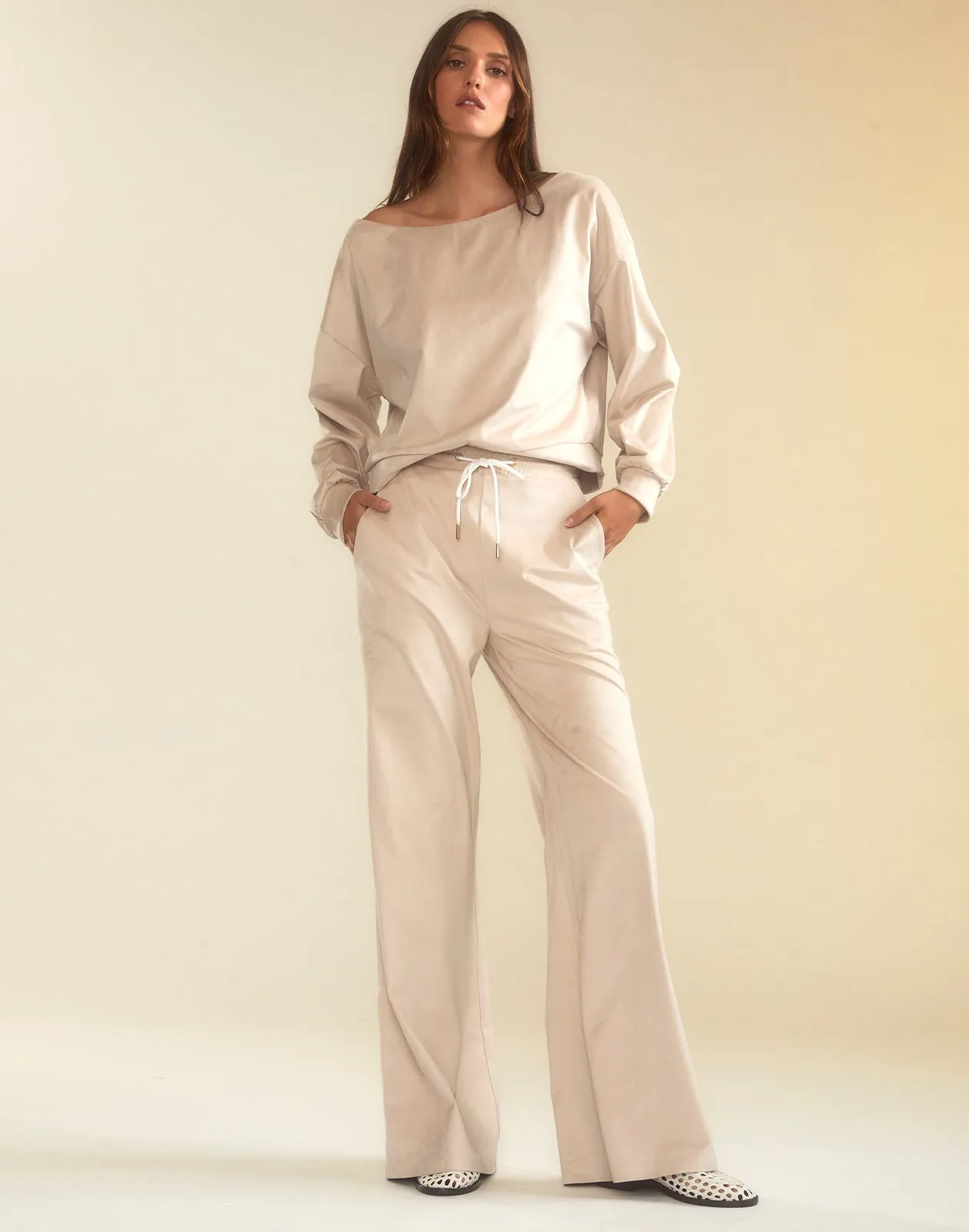 Sleek Ultrasuede Pullover