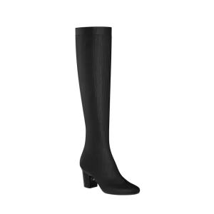 The Joanna Knee High Boot - Coal Knit 3 Block - FINAL SALE
