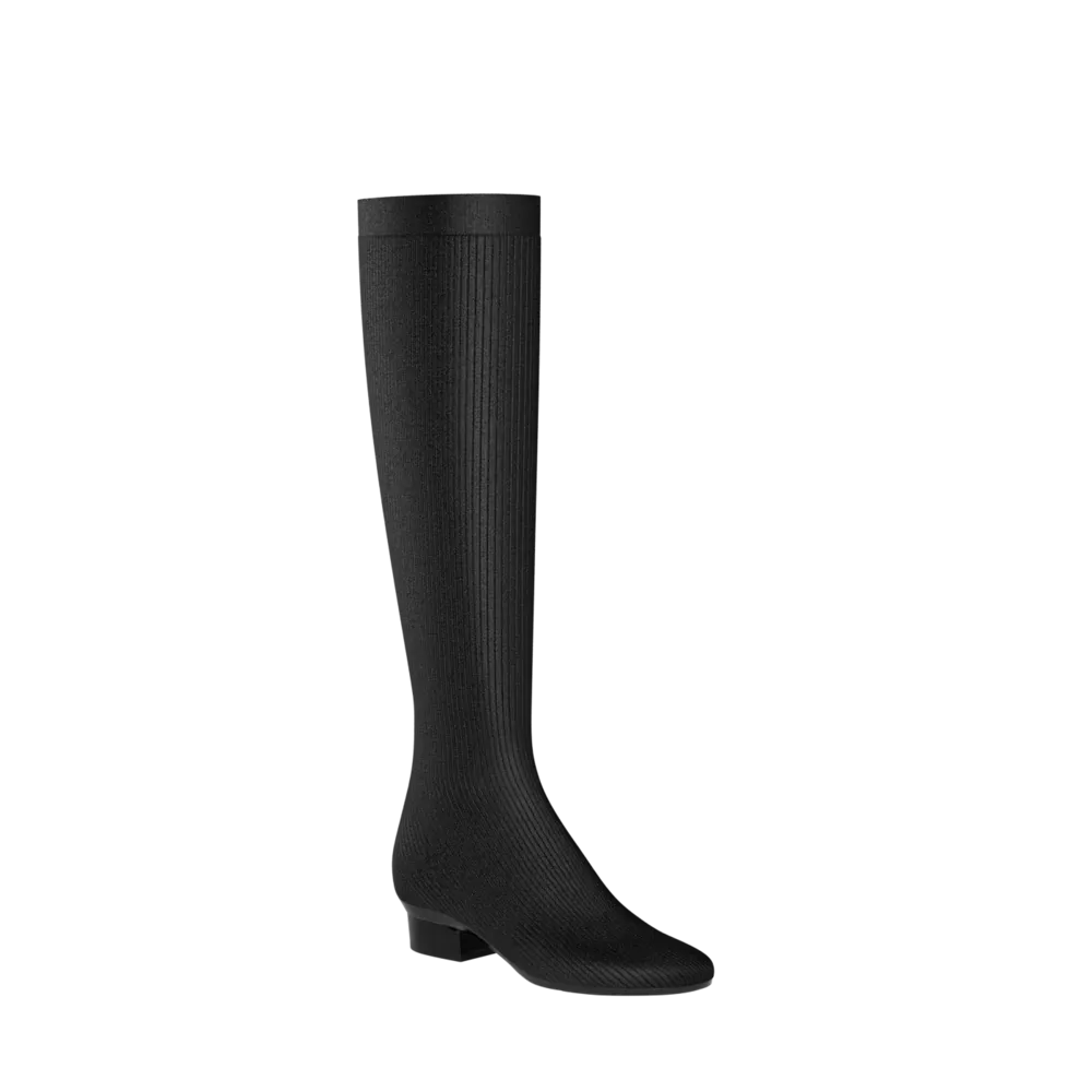 The Joanna Knee High Boot - Coal Knit 3 Block - FINAL SALE
