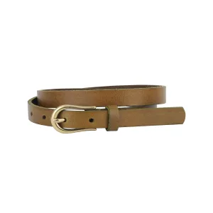 The Meadow Skinny Leather Belt