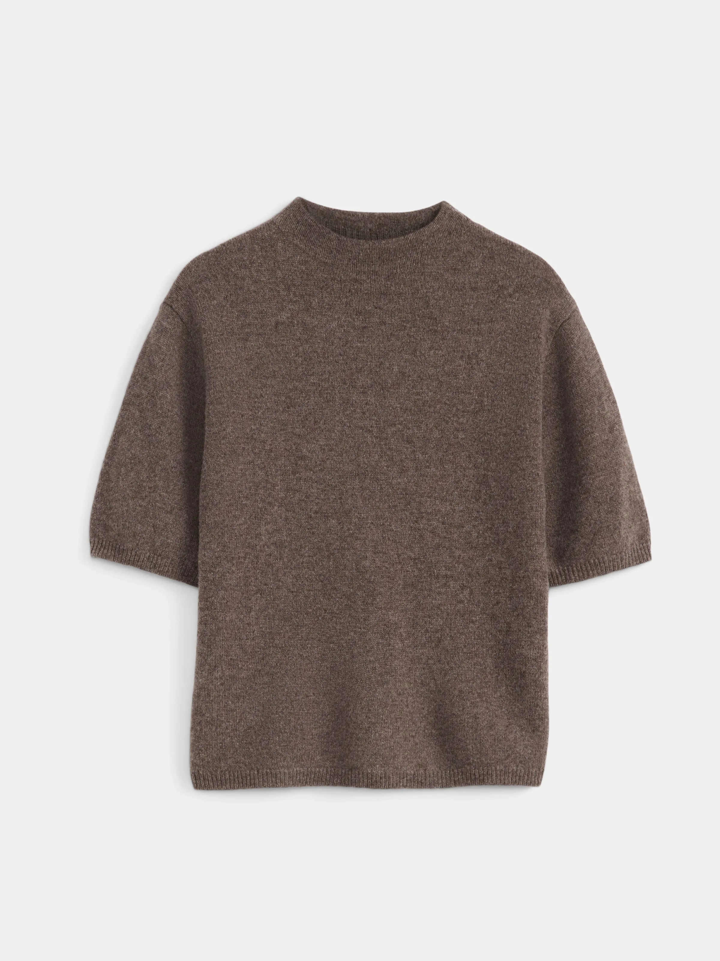 The Yak Wool T-Shirt in Dark Taupe