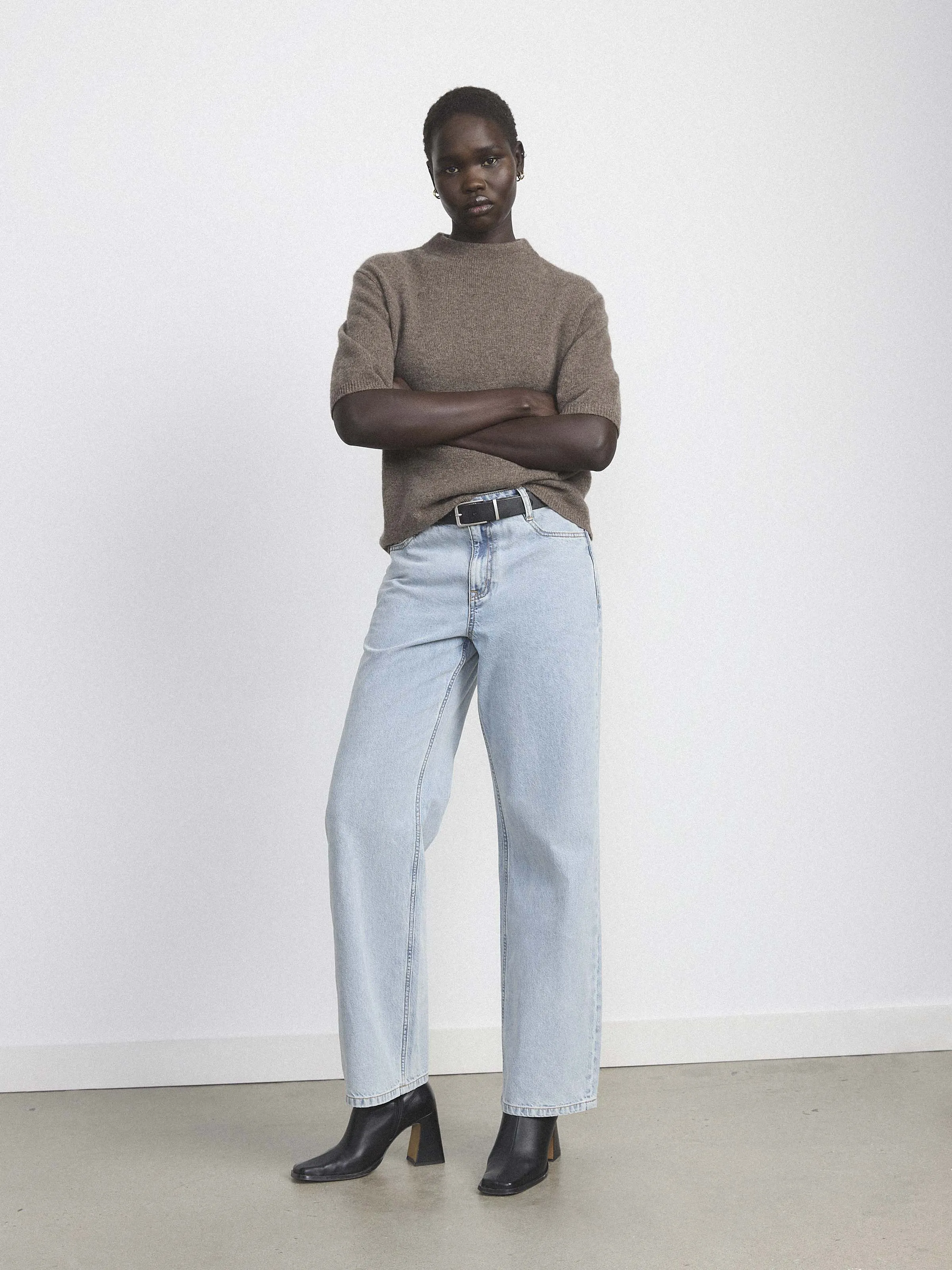 The Yak Wool T-Shirt in Dark Taupe