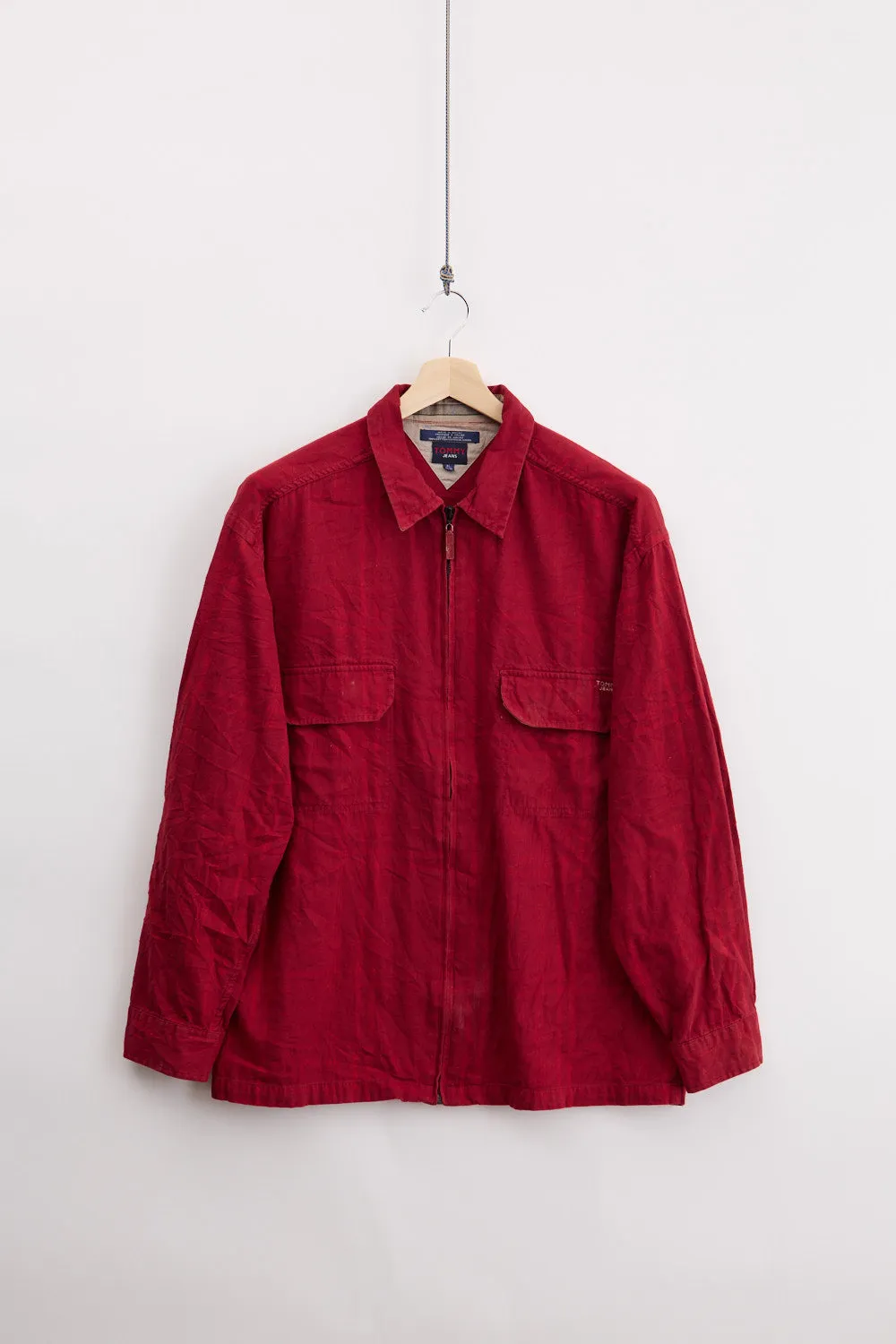 Tommy Jeans zippered flannel workshirt (XL)