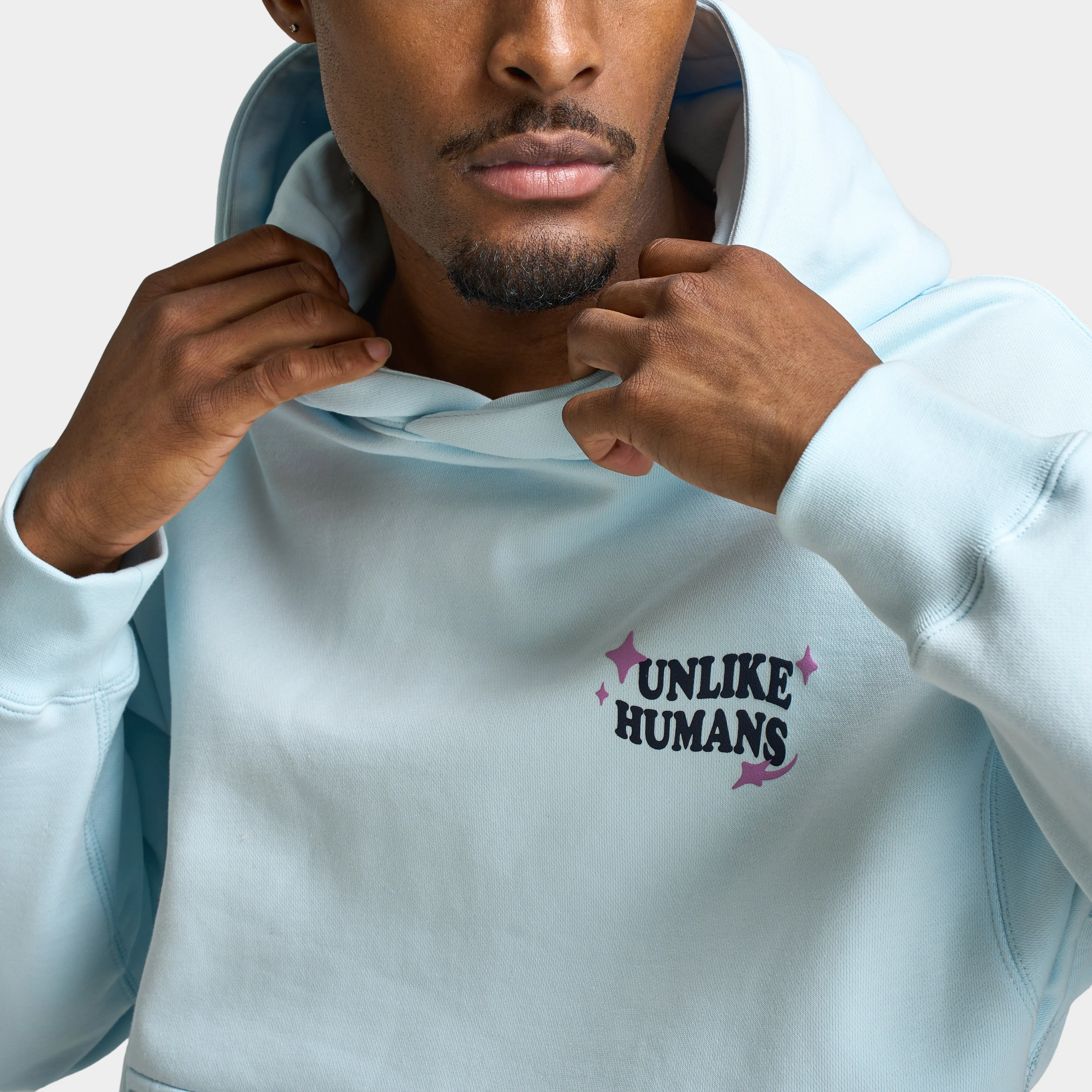 Unlike Humans Good Days Pullover Hoodie / Delicate Blue