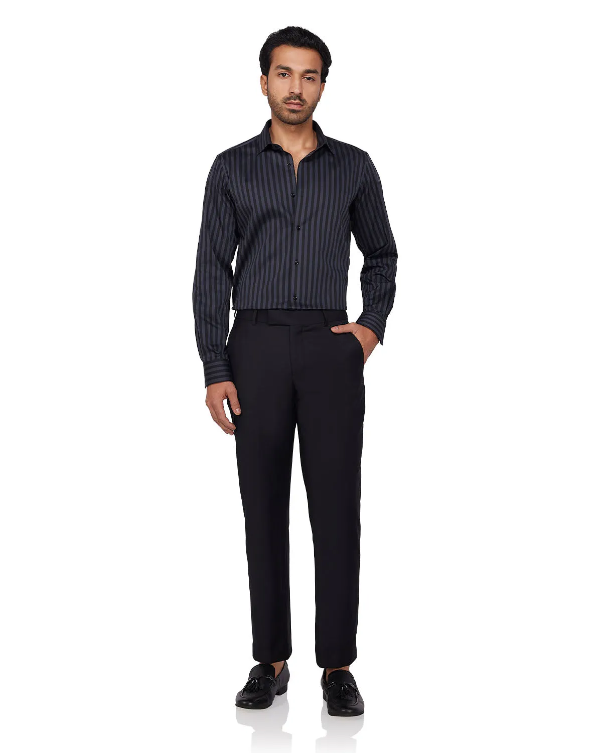 Veritas Merino Wool Dress Pants - Black