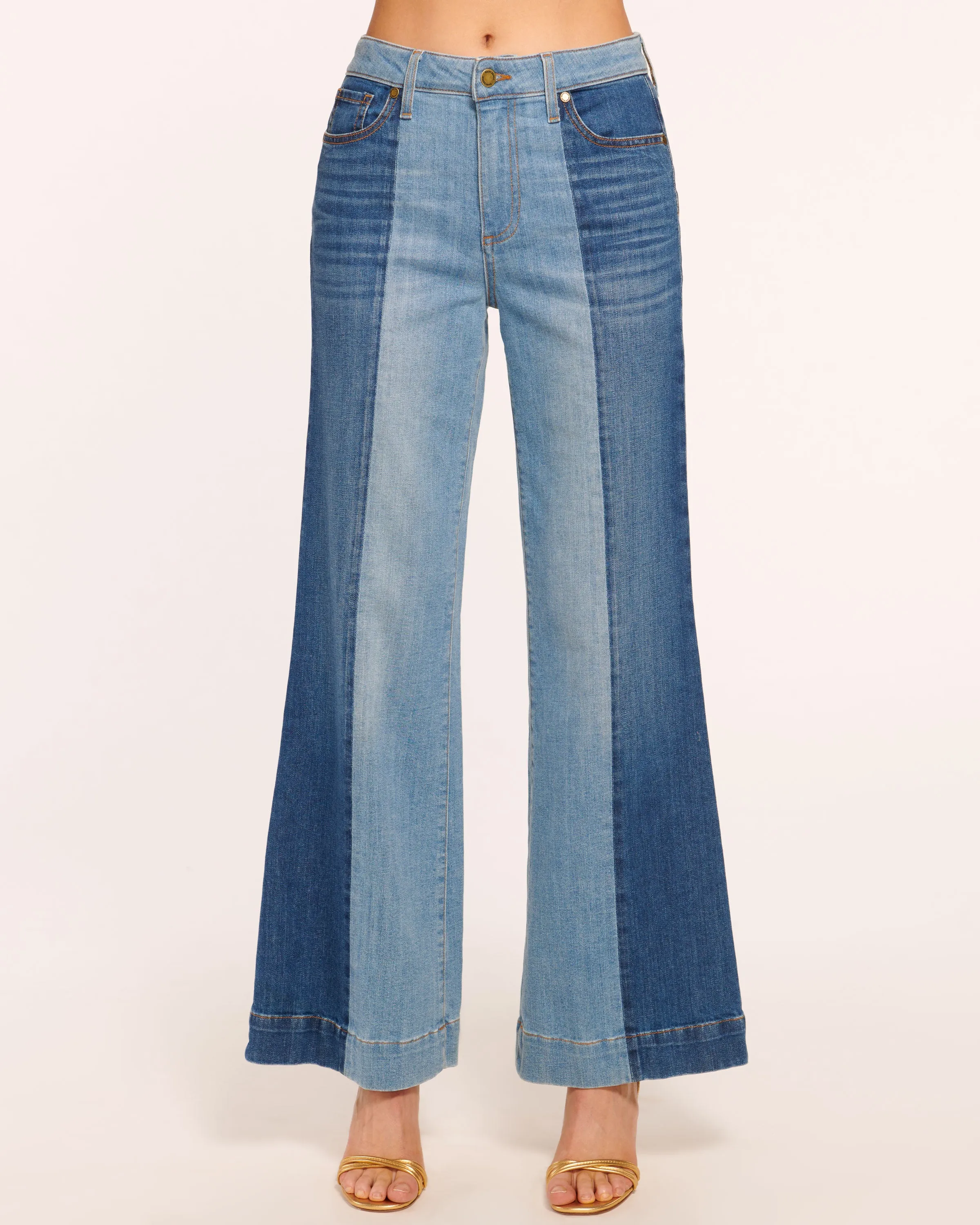 Vinnie Wide Leg Two-Tone Jean