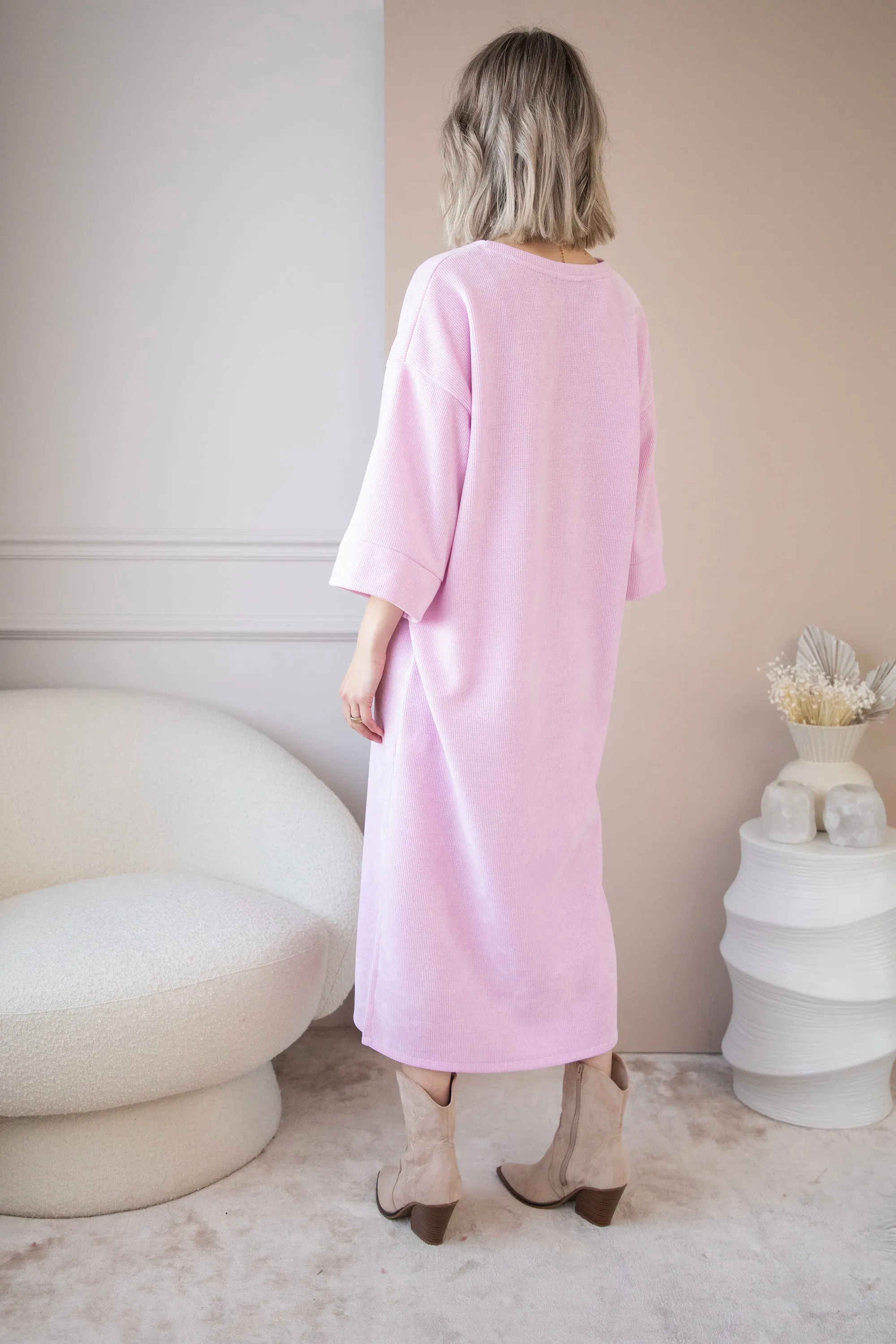 Viva Velvet Baby Pink - Maxi Jurk