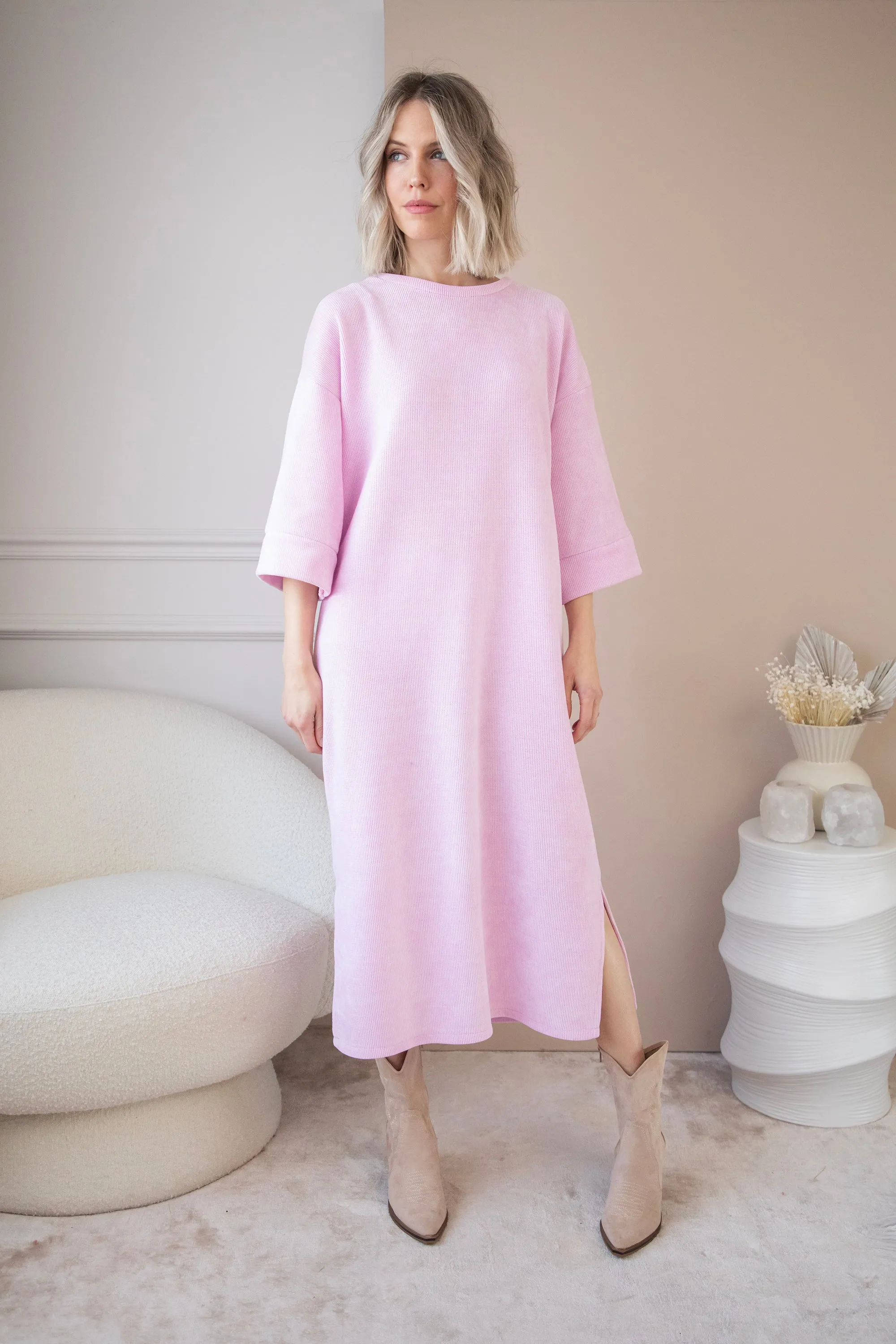 Viva Velvet Baby Pink - Maxi Jurk