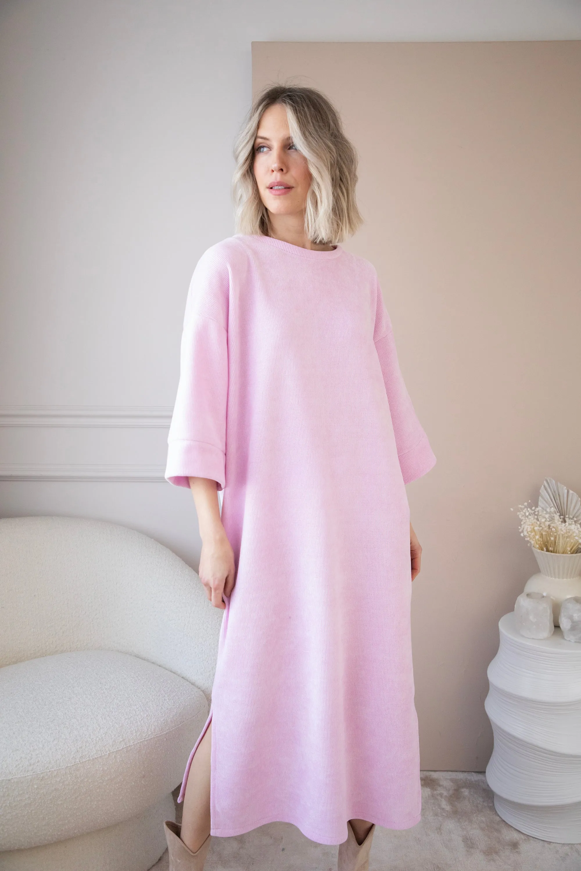 Viva Velvet Baby Pink - Maxi Jurk