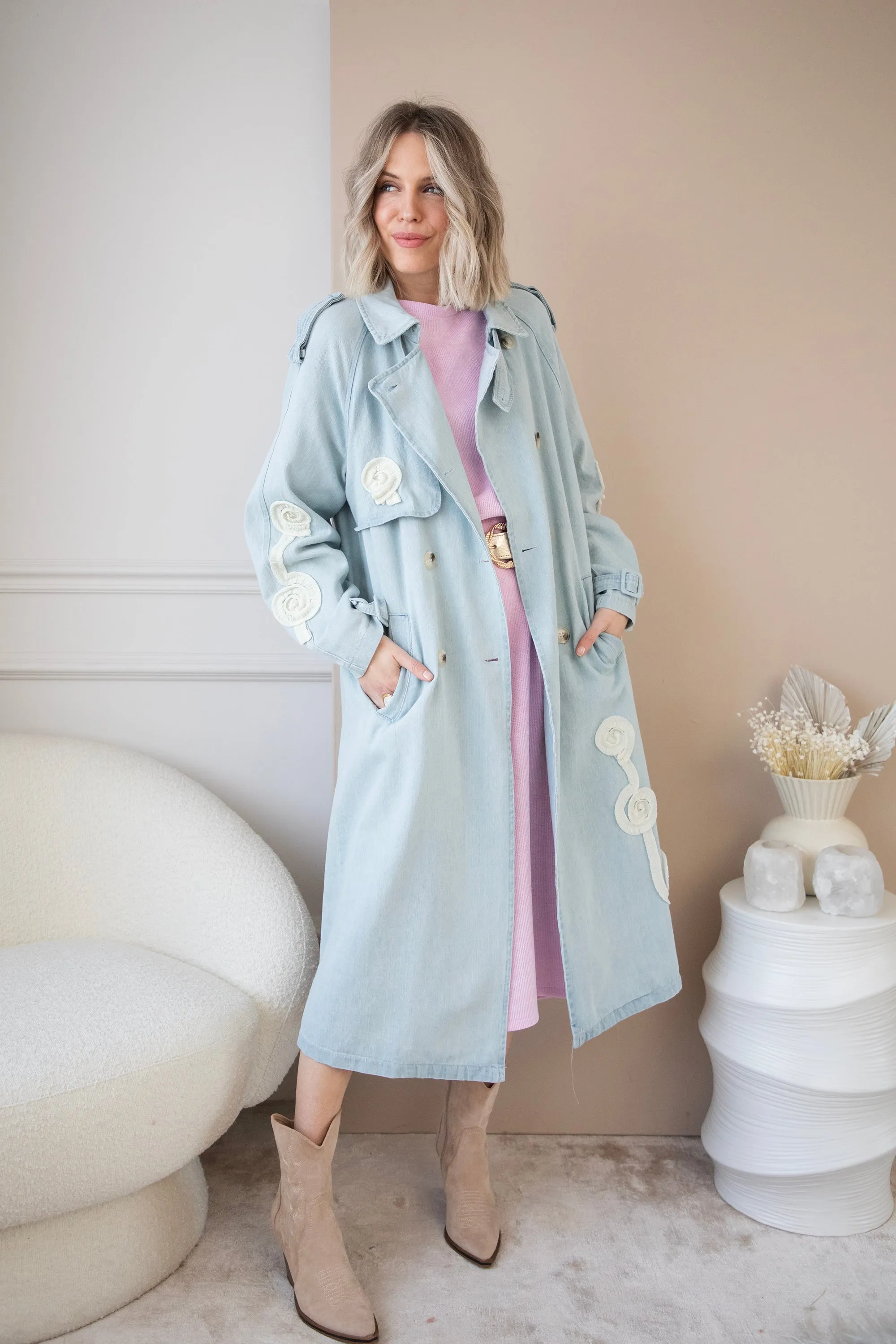 Viva Velvet Baby Pink - Maxi Jurk