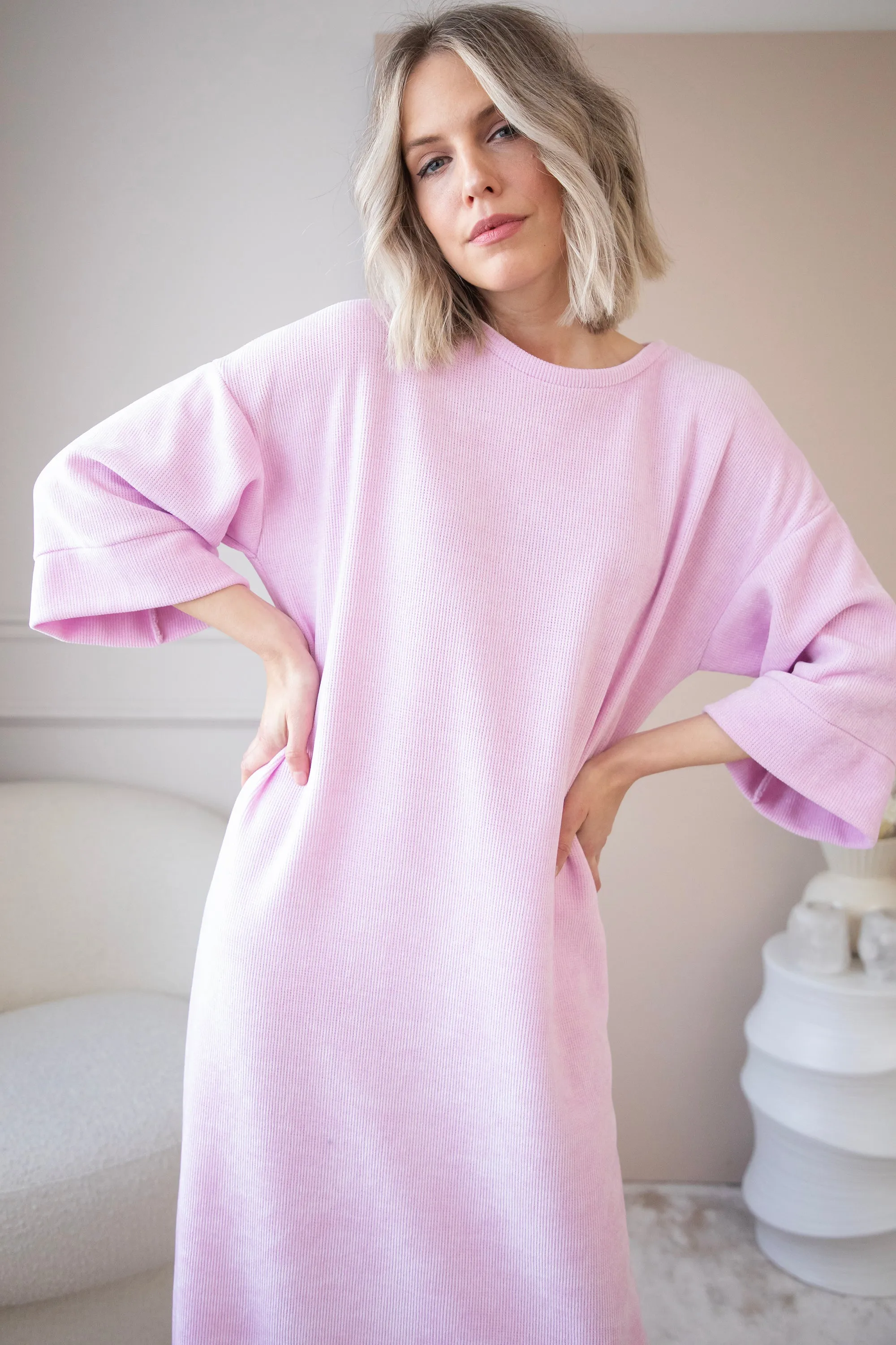 Viva Velvet Baby Pink - Maxi Jurk