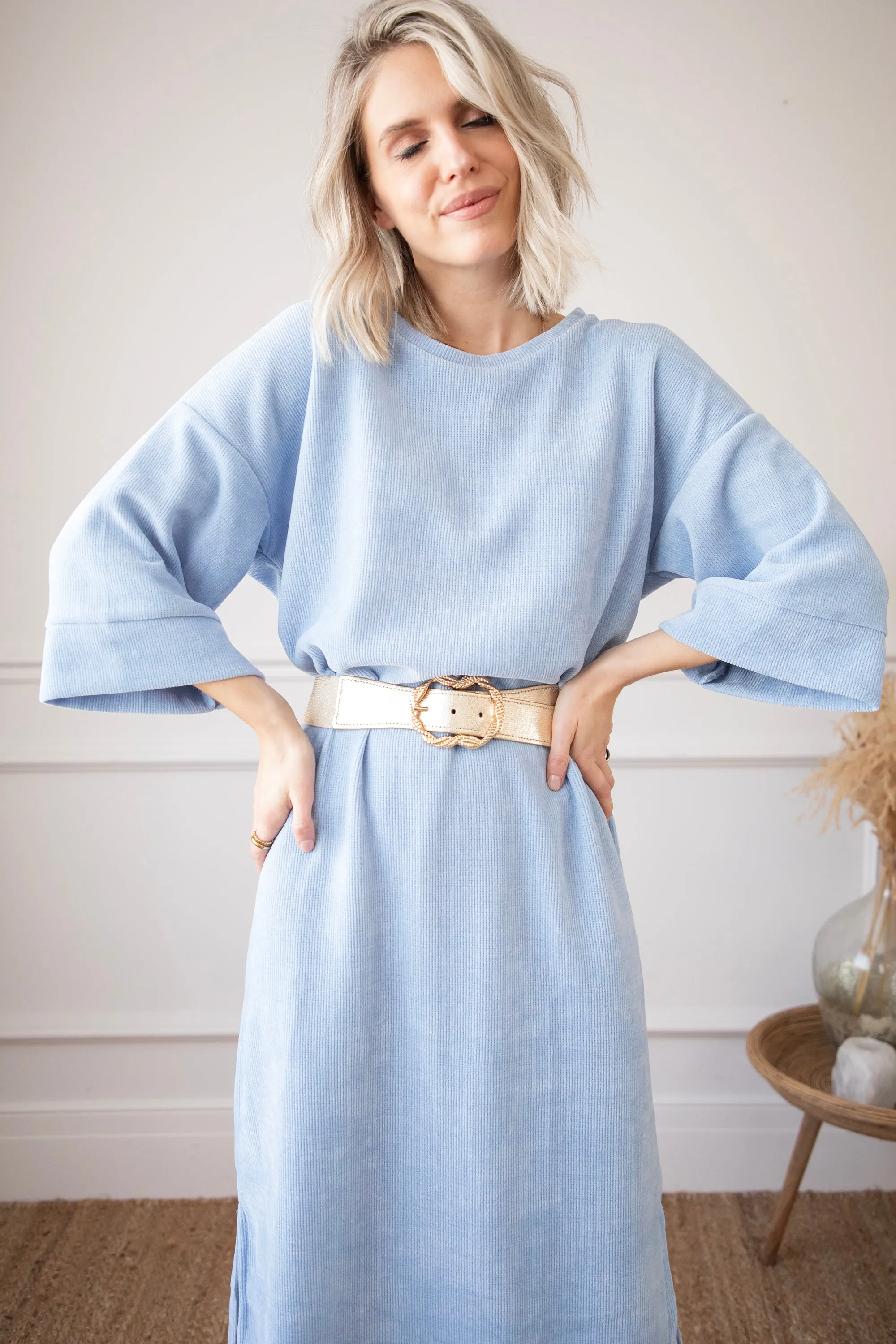 Viva Velvet Blue - Maxi Jurk