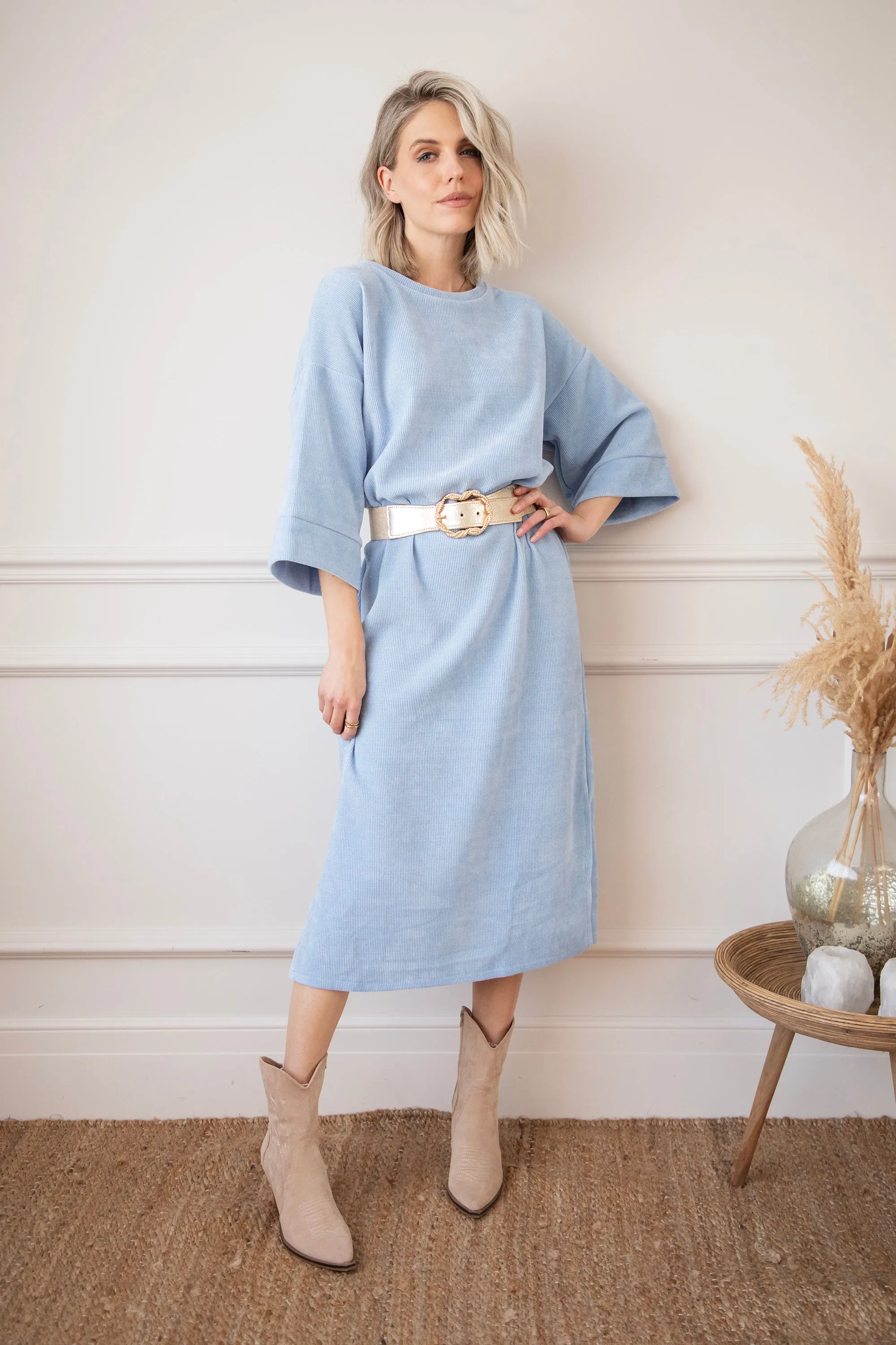 Viva Velvet Blue - Maxi Jurk