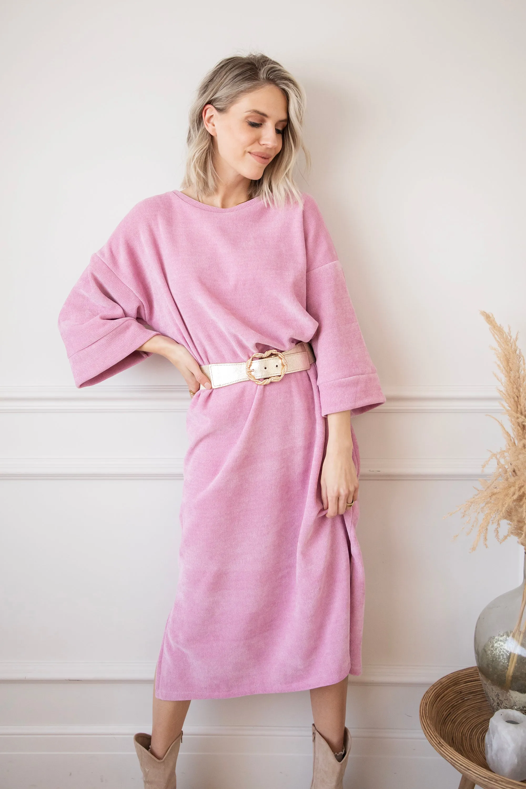 Viva Velvet Pink - Maxi Jurk