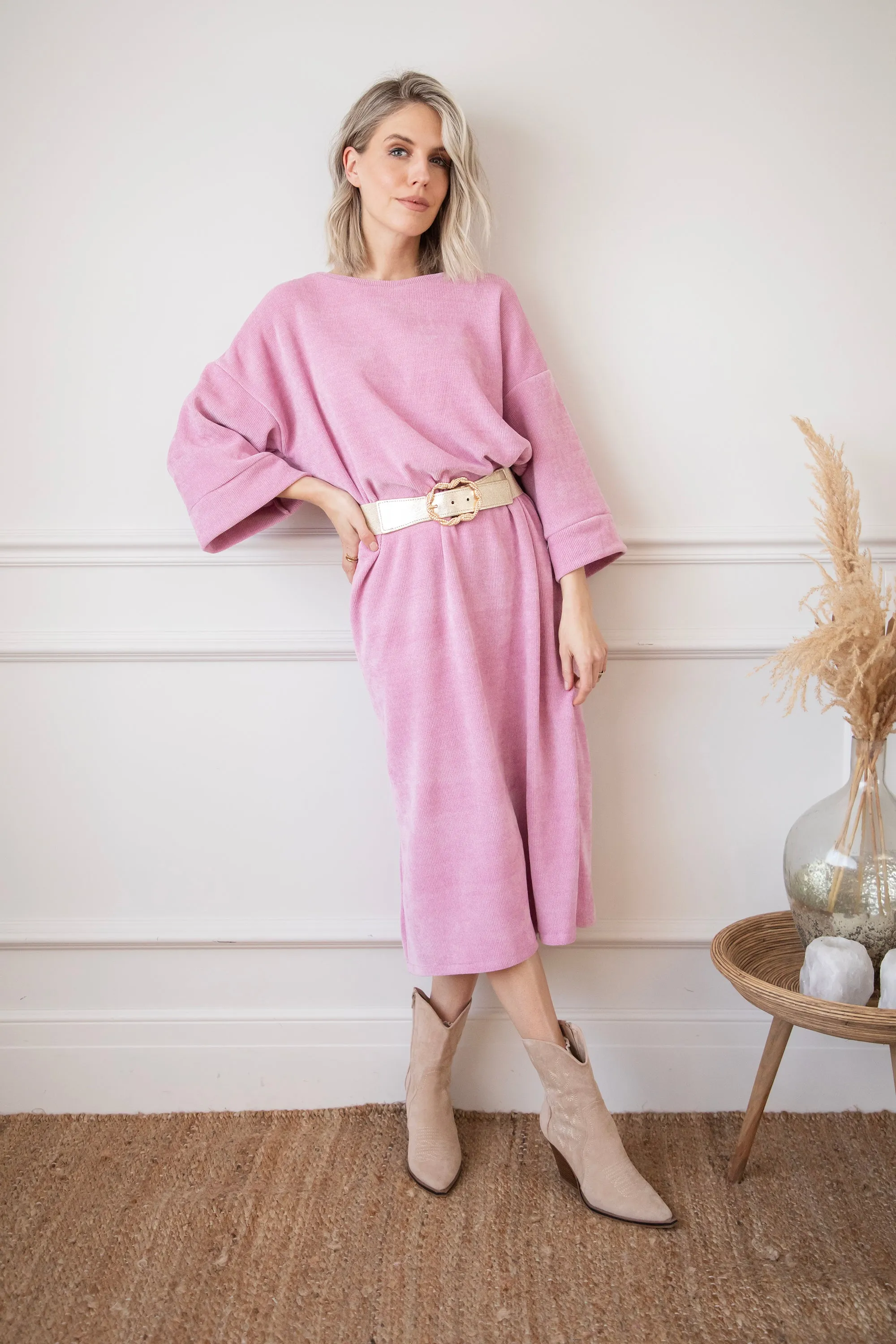Viva Velvet Pink - Maxi Jurk