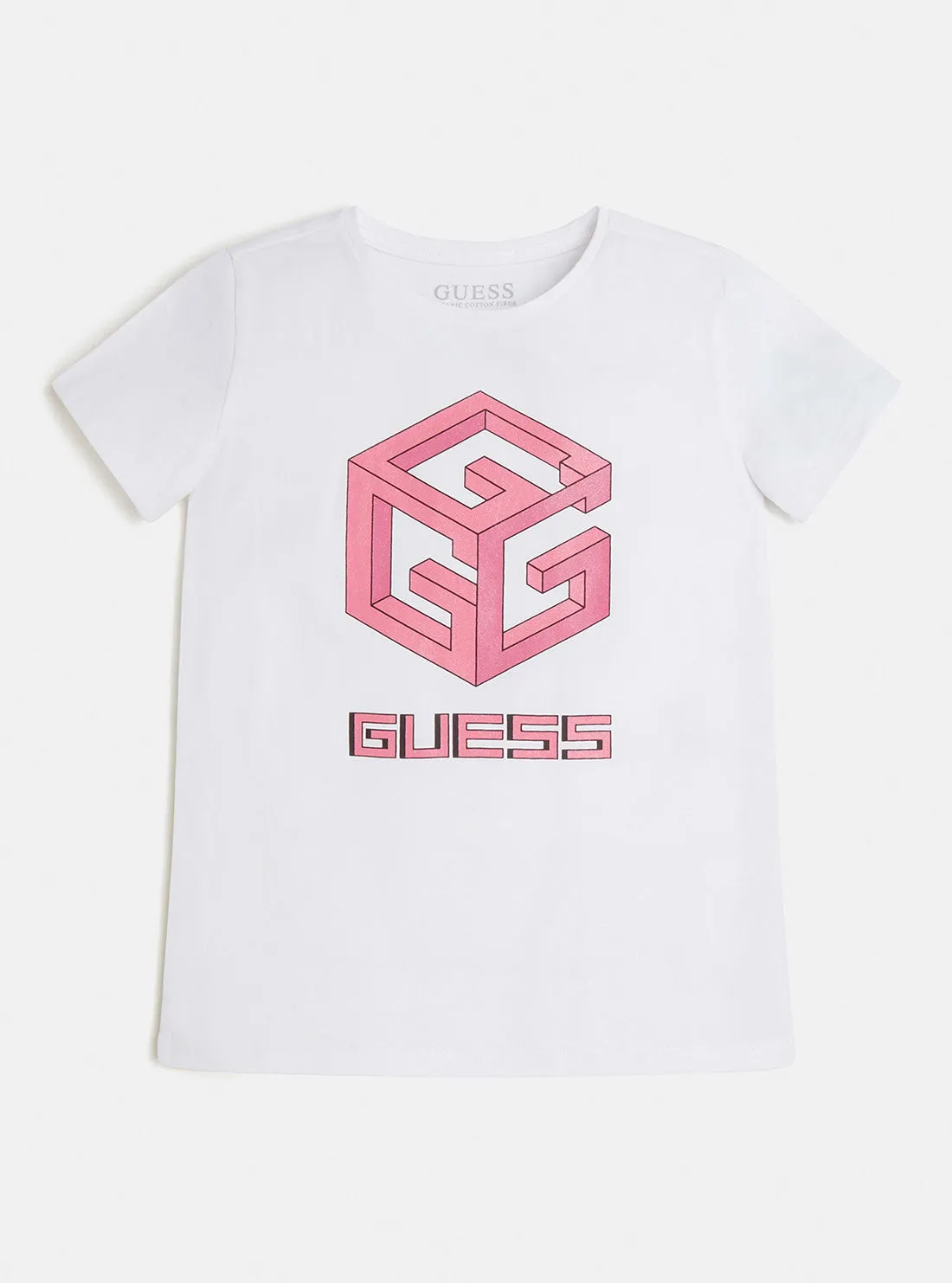 White G Cube Logo T-Shirt (7-16)