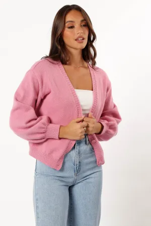 Xadie Bell Sleeve Cardigan - Pink